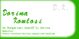 dorina komlosi business card